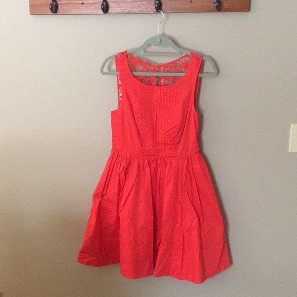 Moulinette soeurs red lace back dress. Size 4